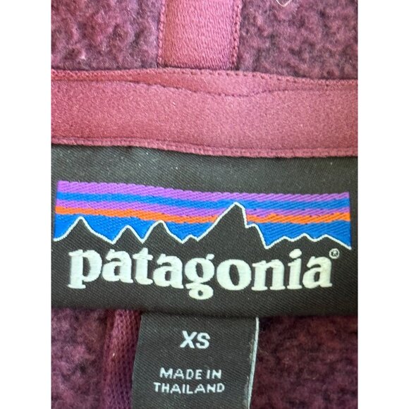 Patagonia Women's Hooded Jacket Size XSmall Wool Blend Purple - Picture 8 of 11